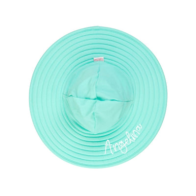 Chapéu Infantil Ruffle Butts Para Meninas Island Blue FPS50+ - Aba Larga